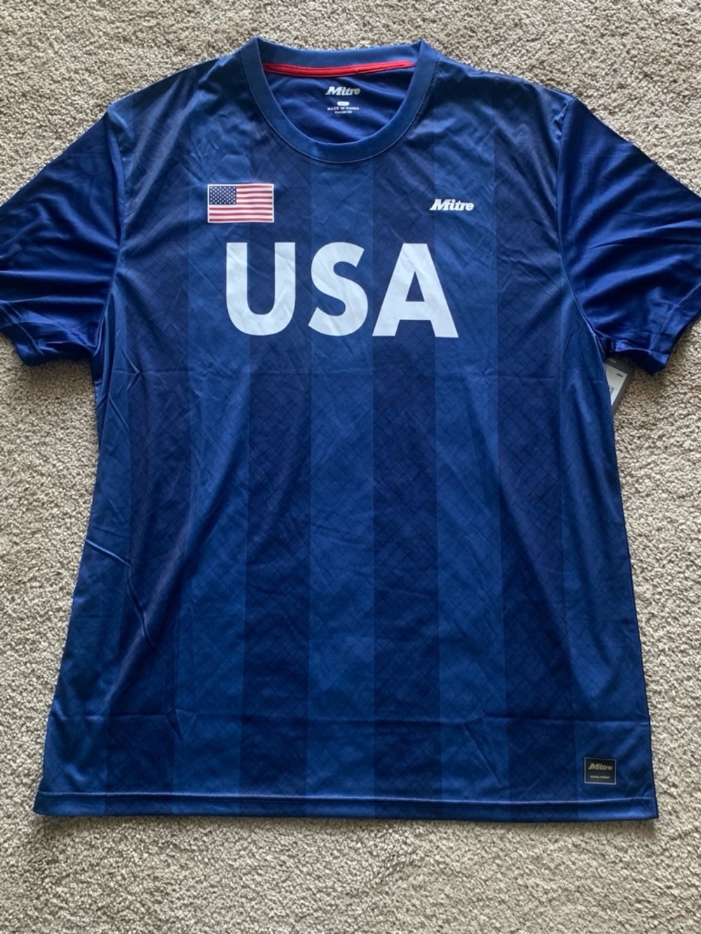 & Other Stories Navy USA Graphic Jersey with Flag Patch